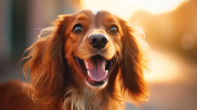 La sonrisa de un perro feliz irradia pura alegría