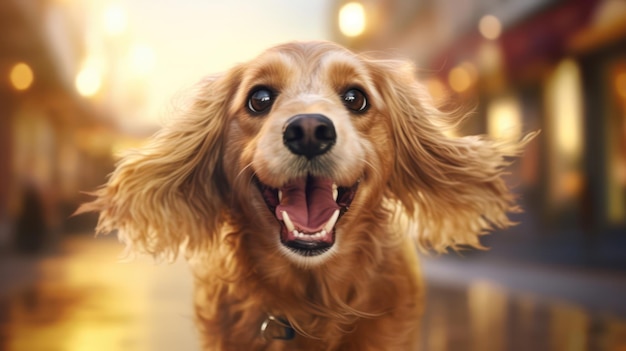 La sonrisa de un perro jubiloso refleja su pura felicidad.