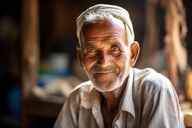 la sonrisa reconfortante del anciano