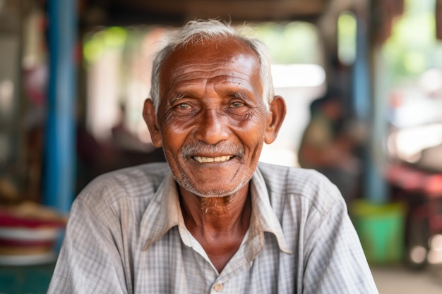 la sonrisa reconfortante del anciano