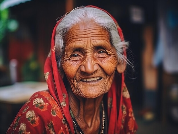 Una sonrisa en el rostro de una anciana es alentadora.