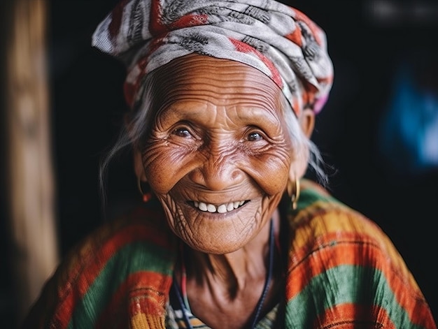 Una sonrisa en el rostro de una anciana es alentadora.