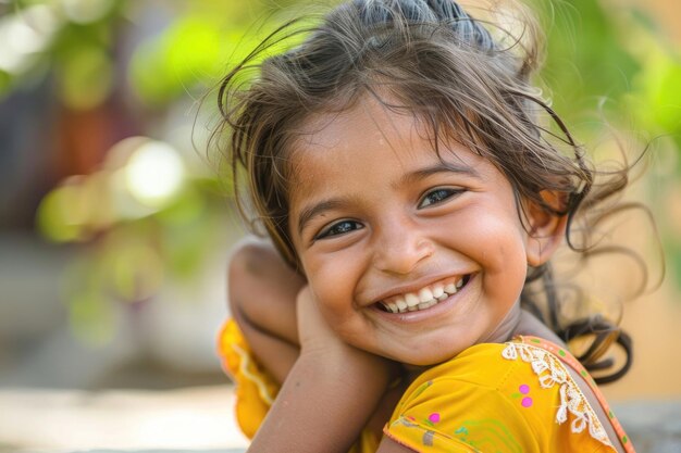 Sonrisas radiantes y risitas lúdicas capturadas en momentos fugaces difundiendo felicidad