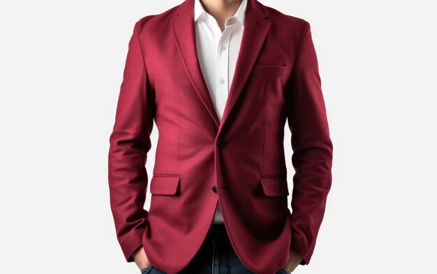 Soo attraktives Design Casual Fit Blazer isoliert auf weißem Hintergrund