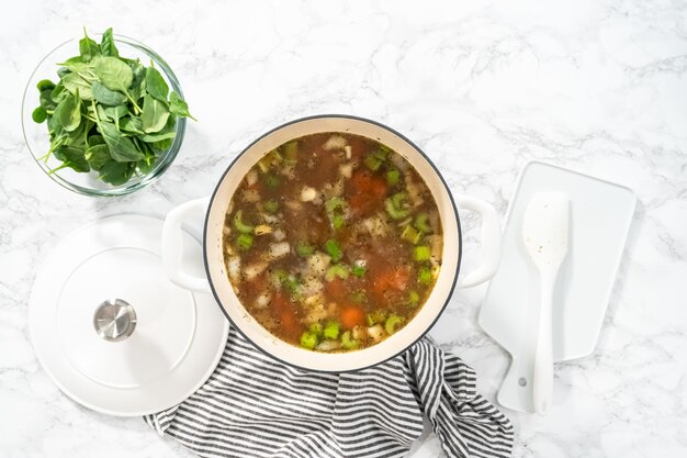 Sopa de alubia blanca