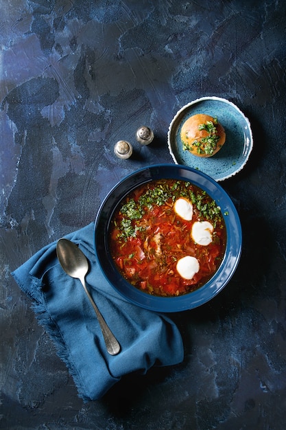 Sopa borscht tradicional