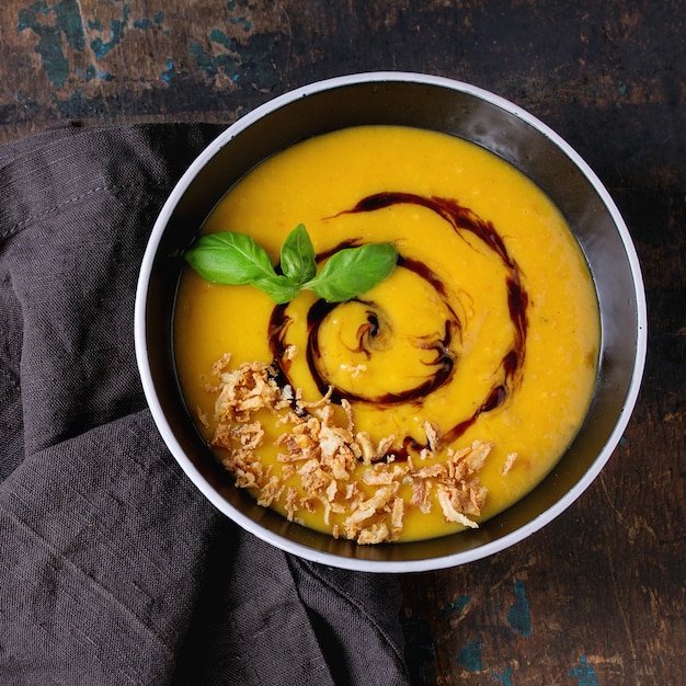 Sopa de calabaza y camote