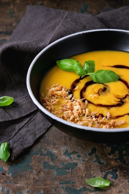 Sopa de calabaza y camote