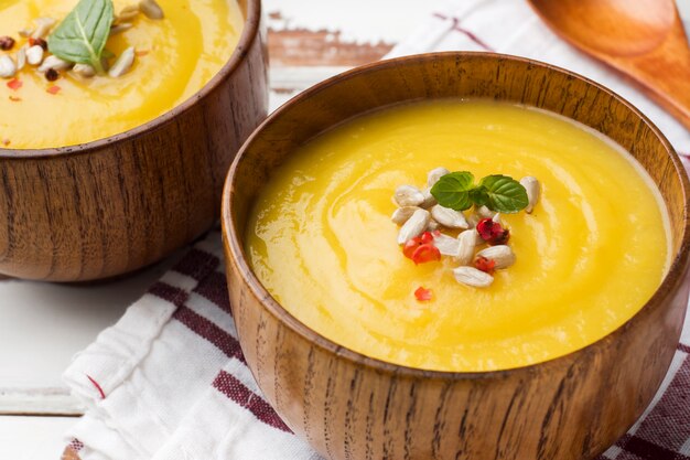 Sopa De Calabaza En Puré Con Especias