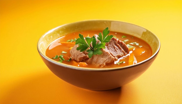 Sopa de carne picante gourmet