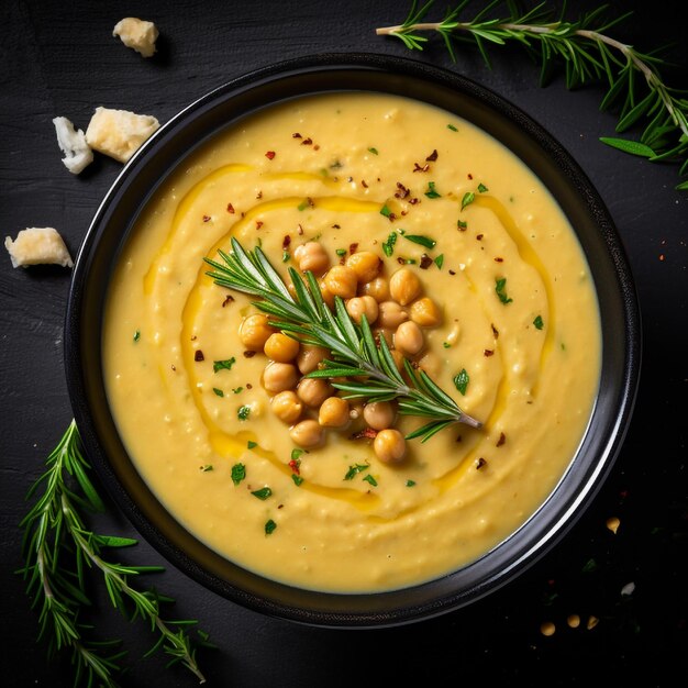 Sopa de chickpea un clásico de la cocina umbriana y el epítome de la comida italiana de confort