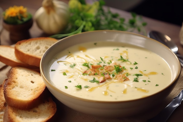 Sopa de Batata com Alho Assado Receita Italiana