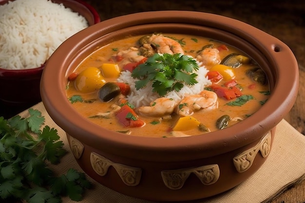 sopa de camarão picante