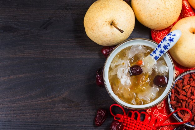 Sopa de chiclete e tremella