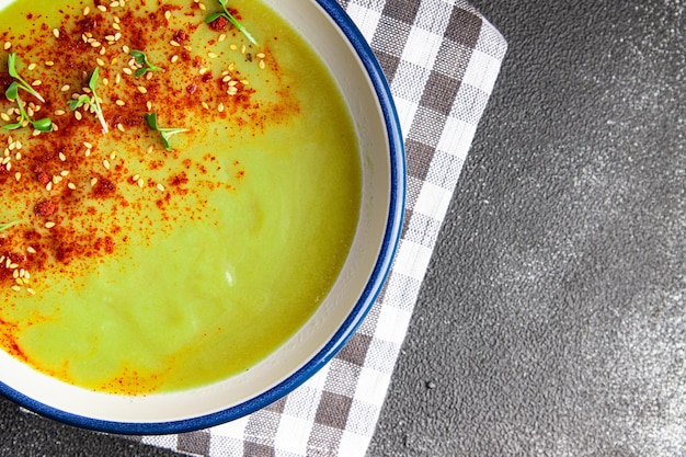 sopa de creme vegetal refeição saudável comida lanche na mesa cópia espaço comida fundo rústico topo