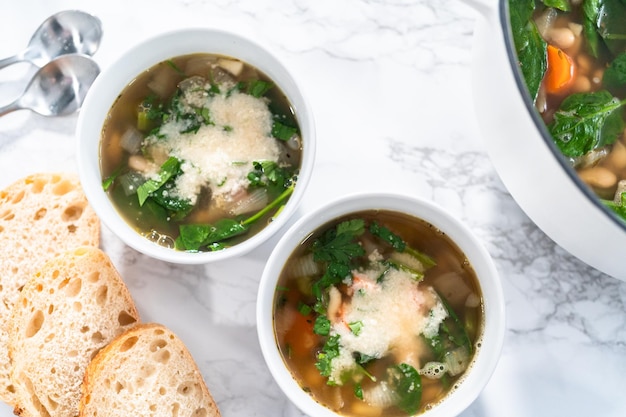 Sopa de feijão branco