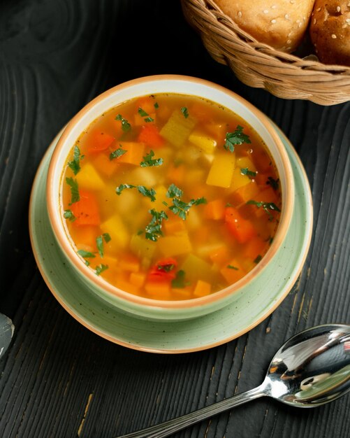 sopa de frango de batata saudável