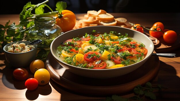 sopa de legumes deliciosa saborosa e perfumada