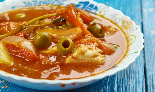 Sopa de Peixe Tradicional Portuguesa de perto