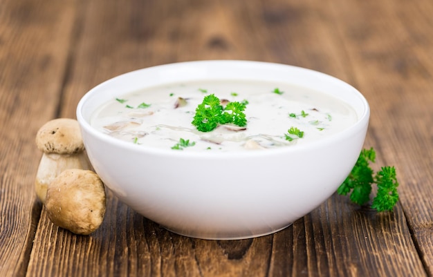 Sopa de Porcini feita na hora