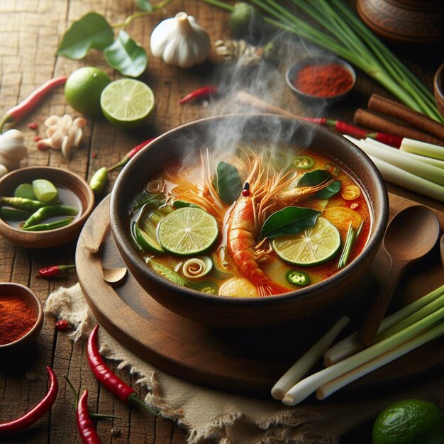 Foto sopa de tom yum