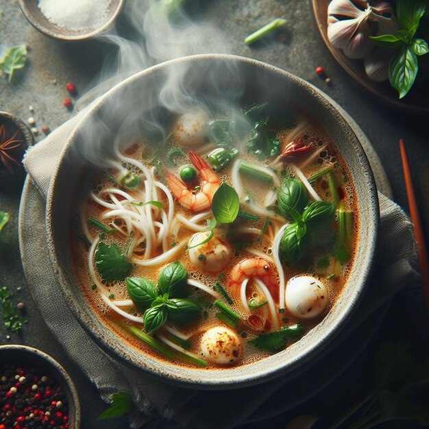 Foto sopa de tom yum