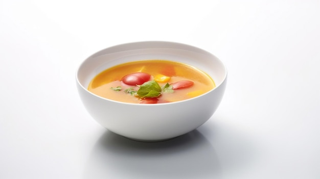 Foto sopa de vegetais com fundo branco