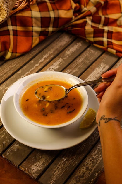 Sopa deliciosa Tigela de Sopa de Legumes