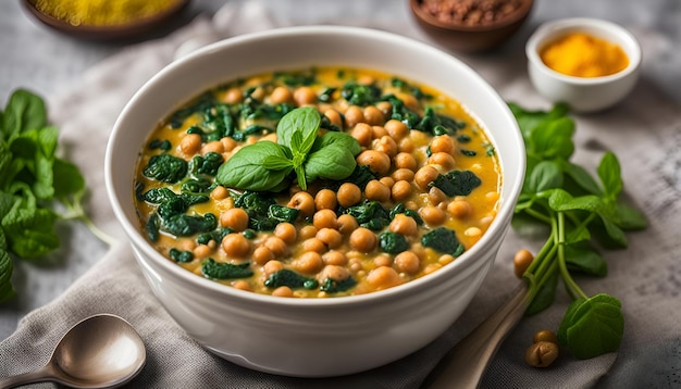 Foto sopa de fideos persa de ash reshteh