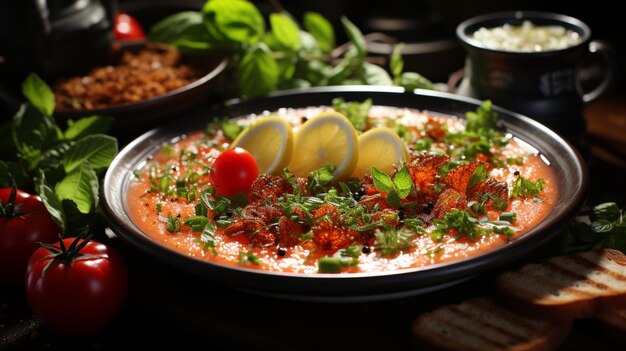 Sopa fría española gazpacho