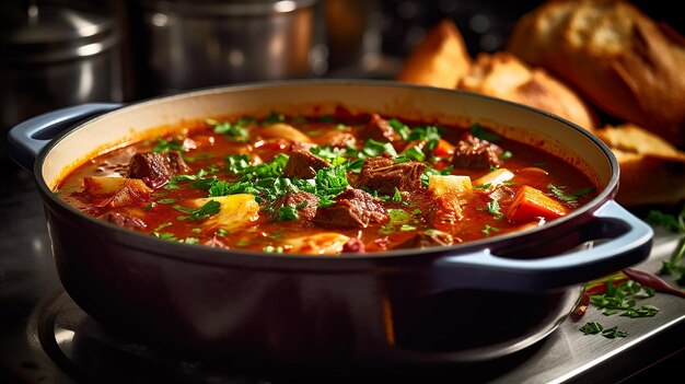 La sopa goulash es un alimento reconfortante popular