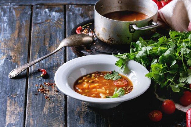 Sopa De Guisantes Y Tomate De Zanahoria