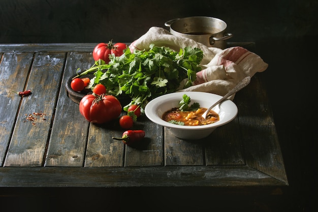 Sopa De Guisantes Y Tomate De Zanahoria