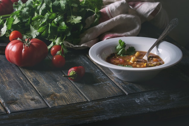 Sopa De Guisantes Y Tomate De Zanahoria