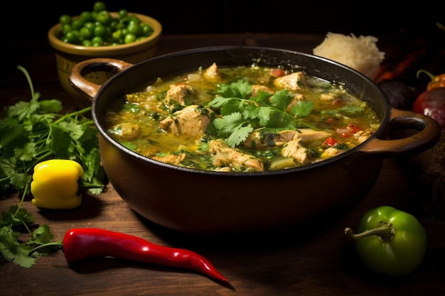 Sopa mexicana de frango e arroz Sopa de Pollo y Arroz