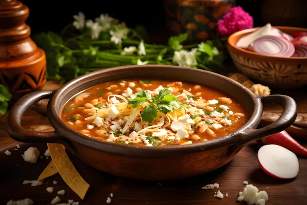 Sopa Pozole Tradicional Mexicana