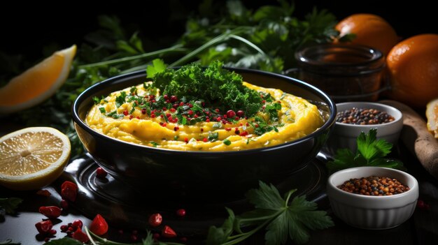 Sopa de puré de lentejas con zanahorias y ensalada de verduras