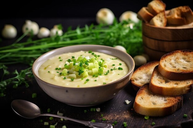 Sopa de puré de patatas vegana y abundante