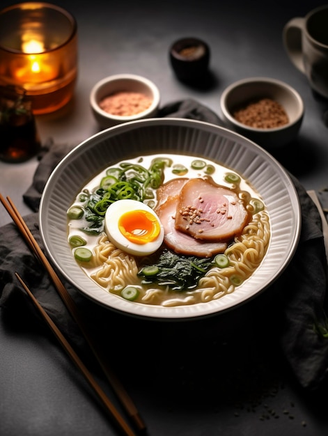 Sopa de ramen de tonkotsu