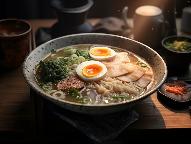 Sopa de ramen de tonkotsu