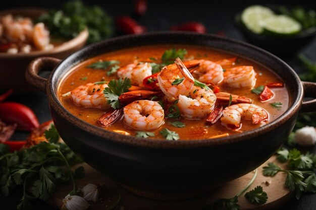 Sopa Tailandesa de Camarão Tom Yam Kung