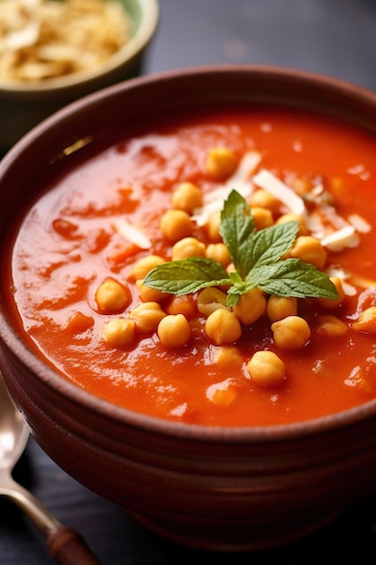 Sopa De Tomate Con Garbanzos Y Fugas