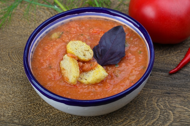 Sopa de tomate Gazpacho