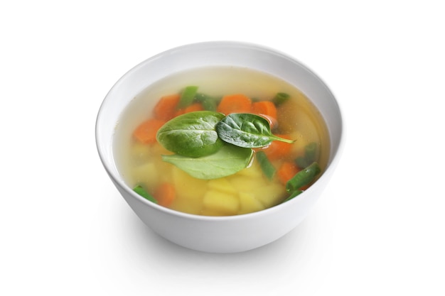 Sopa de verduras aislado