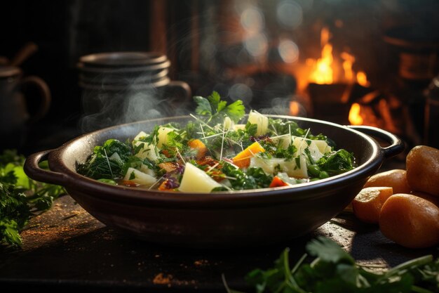 Sopa de verduras casera