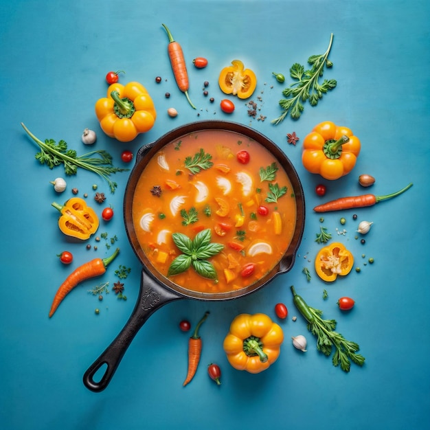 Sopa de verduras de colores Una delicia de sabor y salud