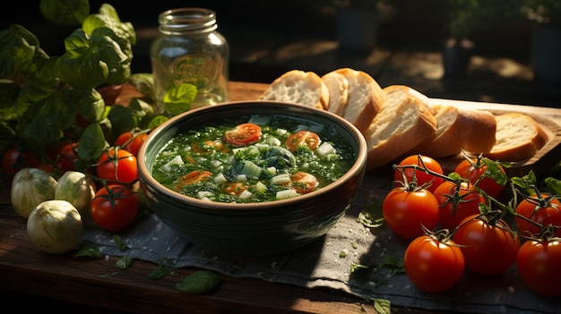 sopa de verduras deliciosa sabrosa y fragante