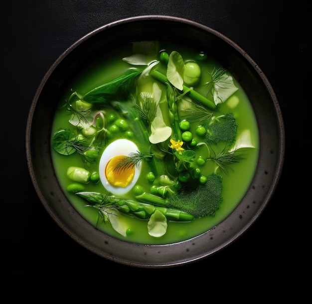 Sopa de verduras verde