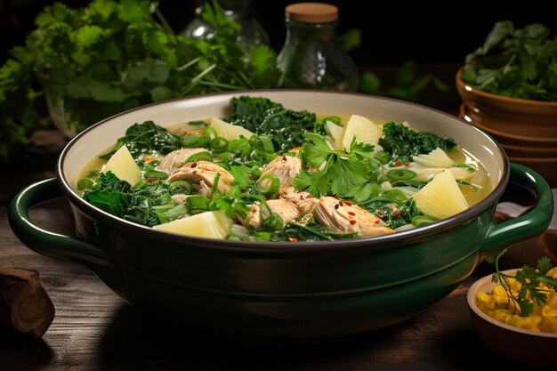 Foto sopa vietnamita de canh chua com abacaxi e peixe