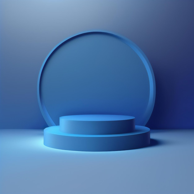 Soporte de exhibición de presentación de producto azul